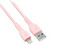 Cable BRobotix de carga rápida de 1m, USB 3.0 a Lightning, PVC, Color Rosa.