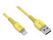 Cable de carga rápida Brobotix, USB a Lightning, 1m, Color Amarillo.