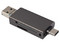 Lector OTG SD Brobotix 6006085, Usb Tipo A, Micro Usb Y Tipo C, Color Gris.