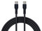 Cable BRobotix de Conector USB-C 3.0 a USB-C 3.0, Compatible con carga rápida, 1m. Color Negro.