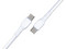 Cable BRobotix de Conector USB-C 3.0 a USB-C 3.0, Compatible con carga rápida, 1m. Color Blanco.