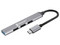 Hub USB 3.0 BRobotix 6008058, USB Tipo C a 4 Puertos USB Tipo A 3.0, Color Gris.
