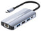 Hub USB 8 en 1 BRobotix 6009185, USB Tipo C a USB Tipo C, 3 Puertos USB Tipo A 3.0, Puerto de Tarjetas SD, Puerto de Tarjetas TF, 1 Puerto RJ-45, 1 Puerto HDMI. Color Plateado.