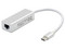Adaptador BRobotix de USB-C (M) a RJ45 (H). Color Blanco.