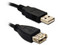 Cable Extensión Brobotix de USB 2.0 (macho) a USB 2.0 (hembra) de 0.3 metros, color negro.