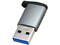 Adaptador BRobotix USB-C a USB 3.0 (H-M). Color Gris.