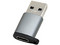 Adaptador BRobotix USB-C a USB 3.0 (H-M). Color Gris.