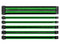 Kit de extensión Eagle Warrior de cable trenzado para fuente de poder. Color Verde.