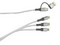 Cable USB Easy Line de USB-A/USB-C (M) a USB-C, Micro USB y Lighting (M), 1.2m. Color Blanco.