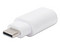 Adaptador Ezviz EZ-ADAP-USBC de Conector USB-C a Micro USB para panel solar CS-CMT-SOLARPANEL-C. Color Blanco.