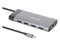 Docking Station Manhattan 130714, Conector USB-C, 2 puertos USB-A 3.2 Gen2, 3 puertos USB-A 3.2 Gen1, 1 puerto USB-C PD 100W, 1 puerto USB-C para datos, 2 puertos HDMI y 1 puerto Ethernet RJ-45.