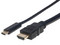 Cable adaptador Manhattan de USB-C a HDMI 4K. Color negro.