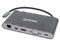 Docking Station 7 en 1 Manhattan con puertos de USB-C (Macho) a HDMI, Mini DisplayPort, VGA, RJ-45, Memoria SD, 3.5mm y USB-C (Hembras).
