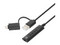 Adaptador Manhattan de USB A/USB C (M) a 3.5mm (H), 1m, Color Negro.