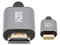 Cable Adaptador de Video Manhattan de USB Tipo C (Macho) a HDMI (Macho), 2m, 4K, Color Negro/Plateado.