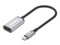 Cable Manhattan USB-C Macho a HDMI Hembra, 4K 60Hz. Color Plateado.