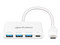 Hub USB-C Manhattan 3 Puertos, USB-C, USB-A y 1 Puerto Power Delivery, Color Blanco.