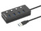 Concentrador USB Manhattan 180887, 3.2 Gen 1 (3.1 Gen 1), Tipo-A, 5000 Mbit/s, Color Negro.