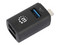 Hub USB Manhattan 180993 de USB-C a 1 puerto USB-A 3.2 Gen 1 y 2 puertos USB-A 2.0. Color Negro.