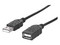 Cable USB Manhattan 308519, USB A a USB A (M-H), 1m, Color Negro.