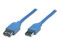 Cable Manhattan USB 3.2 Extensión Tipo A, 3.0m, Color Azul.

