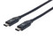 Cable de datos USB tipo C Manhattan a USB A, 1m. Color negro.
