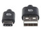 Cable Manhattan USB 353298 de 1m, USB 2.0 Tipo A a USB-C (M-M). Color Negro.