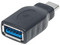 Adaptador Manhattan USB-C a USB Tipo-A. Color Negro.