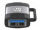 Adaptador de USB 3.2 Gen 1 Tipo-C Macho a Tipo-A Hembra, 5 Gbps, 3A. Color Negro.
