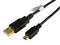 Cable USB de Alta Velocidad 2.0 A macho/ mini de 5 pines macho, Negro, 1.8 m