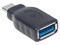 Adaptador Manhattan 354646 USB 3.1 de Tipo-A (Hembra) a Tipo-C (Macho).