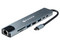 HUB Naceb 8 en 1 NA-0128, USB Tipo C a HDMI, USB Tipo A, USB Tipo C, Lector SD, Lector TF, RJ-45, Color Gris.
