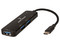 Hub USB-C Perfect Choice PC-171652 de 3 puertos USB-A y 1 puerto USB-C, Color Negro.