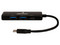 Hub USB-C Perfect Choice PC-171652 de 3 puertos USB-A y 1 puerto USB-C, Color Negro.