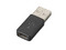 Adaptador USB Polycom by HP 85Q48AA, USB Tipo A a USB Tipo C, Color Negro.