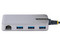 Hub USB StarTech 5G3AGBB-USB-A-HUB de 3 Puertos USB 3.0, 1 puerto RJ-45. Color Gris