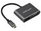 Adaptador de video StarTech USB-C a DisplayPort y VGA, Conector USB-C (M) a DisplayPort (H) y VGA (H).