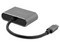 Adaptador StarTech USB-C a HDMI y VGA. Color Negro.