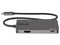 Adaptador Multipuertos Startech USB-C, HDMI(H), USB(H), Ranura SD. Color Gris.
