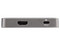 Adaptador USB-C Startech Multipuertos, 4 en 1, 4K 60Hz, Cable de 25 cm. Color Gris.