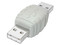 Adaptador de USB tipo A (M) a USB tipo A (M).