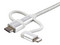 Cable de Carga USB de 1.8m - Lightning/USB-C/Micro-USB - Certificado por Apple MFi - Cable Cargador USB Tipo C - Cable de Carga y Datos para Celular - Recubrimiento de Nylon Trenzado