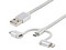 Cable de Carga USB de 1.8m - Lightning/USB-C/Micro-USB - Certificado por Apple MFi - Cable Cargador USB Tipo C - Cable de Carga y Datos para Celular - Recubrimiento de Nylon Trenzado