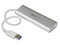Concentrador portátil USB 3.0 de 4 puertos, Hub con cable incorporado.