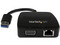 Replicador de puertos de viajes para Laptop de USB 3.0 a VGA y LAN Gigabit.