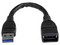 Cable Extensor StarTech USB 3.0 de 15cm, Color Negro.