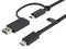 Cable StarTech USB-C con adaptador USB-A (M-M), de 1m. Color Negro.