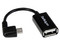 Cable Adaptador OTG StarTech de Micro USB (M) a USB A (H), Acodado en Ángulo Derecho, 12cm.