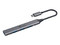 HUB USB Stylos de USB-C a 4 puertos USB 2.0. Color Gris.