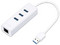 Adaptador USB TP-Link UE330 de USB-A (M) a USB-A y RJ-45 (H). Color Blanco.